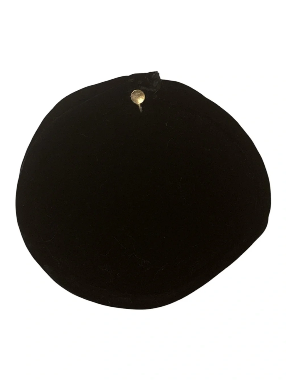 John Wanamaker Vintage Classic Black Velvet Hat  with Gold Button